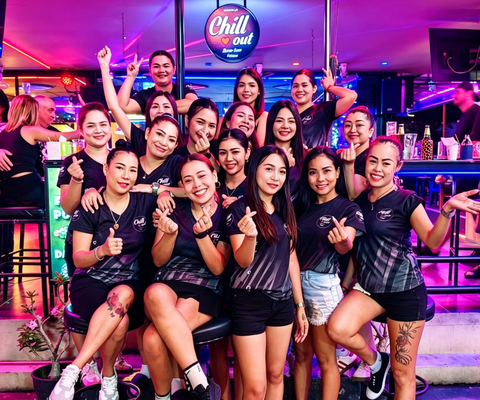 Chill Out Bar team and guests