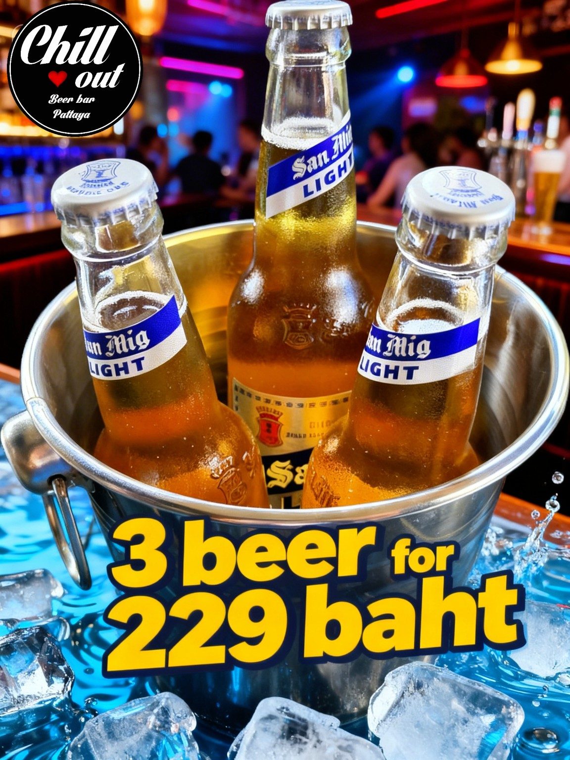 Beer promotion at Chill Out Bar